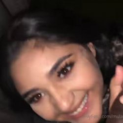 Silly latina teen eating BBC & swallowing cum outsidE